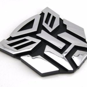 Emblema Logo Transformer Cromado Adhesivo 3m Tuning Plateado