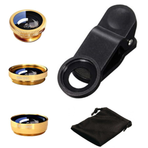 Lente Ojo De Pez 3 En 1 Universal Iphone Monopod Macro Wide