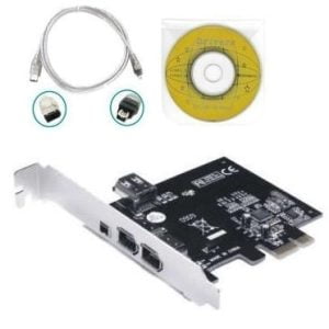 Tarjeta Pci Express X1 De 3+1 Puertos Firewire 1394 + Cable