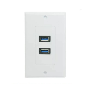 Faceplate Usb 2.0 Doble Dos Tomas Conectores Hembra Pared