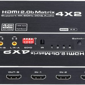 Switch Splitter Hdmi Matriz 4x2 Con Control Remoto Hdmi V1.4