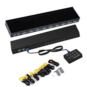 Kvm Switch 8 Puertos Usb Vga Con Extension Remota 1920*1440