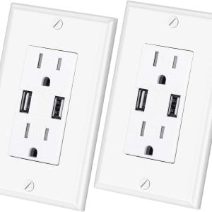 Faceple Wall Plate Toma Corriente Puertos Usb Carga Rapida