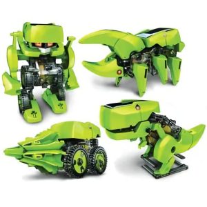 Kit Robot Solar 4 En 1 Dinosaurio Rinoseronte Educativo