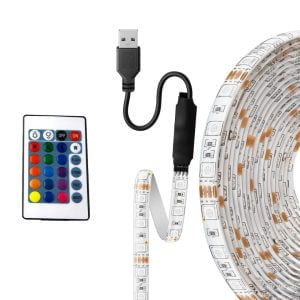 Tira Led Para Tv Samsung Lg Tcl Rgb 5050 Smd Remoto Usb