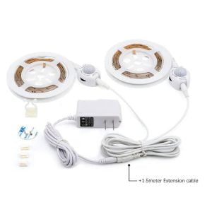 Cinta Rollo Tira Led Blanco Calido 1.2m 12v Sensor Mov Autom