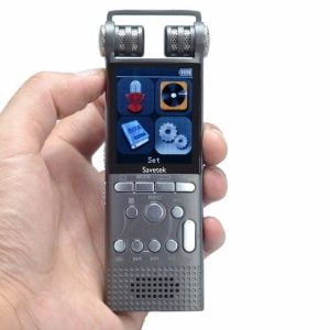 Grabadora De Voz Digital Doble Mic Mp3 Pantalla Led Savetek
