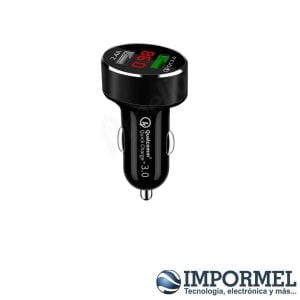 Cargador De Auto Dual Usb Carga Rápida 3.0 Led Celular Table