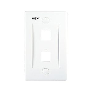 Wallplate Faceplate Placa Pared Nexxt Conector Rj45 2 Puerto