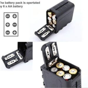 Adaptador Bateria Np-f970 6 Pilas Aa Monitor Yn300 Ii Luces