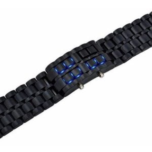 Reloj Digital Hombre Led Deportivo Samurai Led Azul