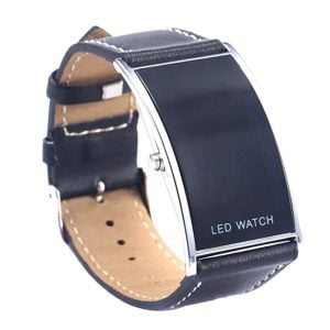 Reloj Digital Hombre Led Elegante Negro Resistente Al Agua