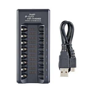 Cargador Para Pilas Aa Aaa Hasta 8 Pilas Ni-mh Con Led