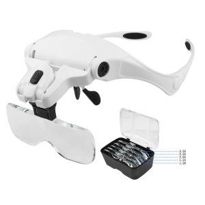 Gafas con Lupa lectura iluminada 1.0X 1.5X 2.0X 2.5X 3.5X