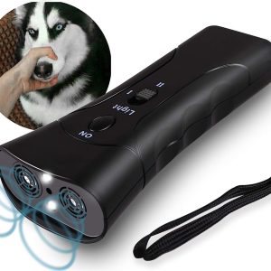 Ahuyenta Perros Ultrasonico Entrenador Mascotas Linterna Led