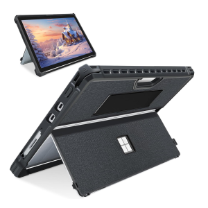 Estuche para Microsoft Surface Pro 8 13" 2021 Material PU + TPU Resistente Correa Mano Cubierta Soporte