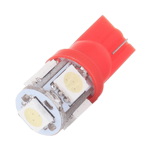 Luces Led Tipo Una 5 Leds Smd 5050 Guias Placa Interior Auto ROJO